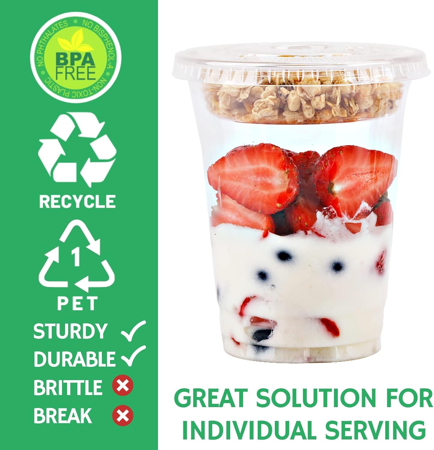 Grossiste en cups en plastique transparent 12oz, parfaits pour les yaourts et fruits, avec insert et couvercles anti-fuite. Solutions OEM pour enfants, snacks à emporter, dips et légumes, 50 ensembles en vrac. Fabricant de contenants alimentaires pratiques. Grossiste en cups en plastique transparent 12oz, parfaits pour les yaourts et fruits, avec insert et couvercles anti-fuite. Solutions OEM pour enfants, snacks à emporter, dips et légumes, 50 ensembles en vrac. Fabricant de contenants alimentaires pratiques.