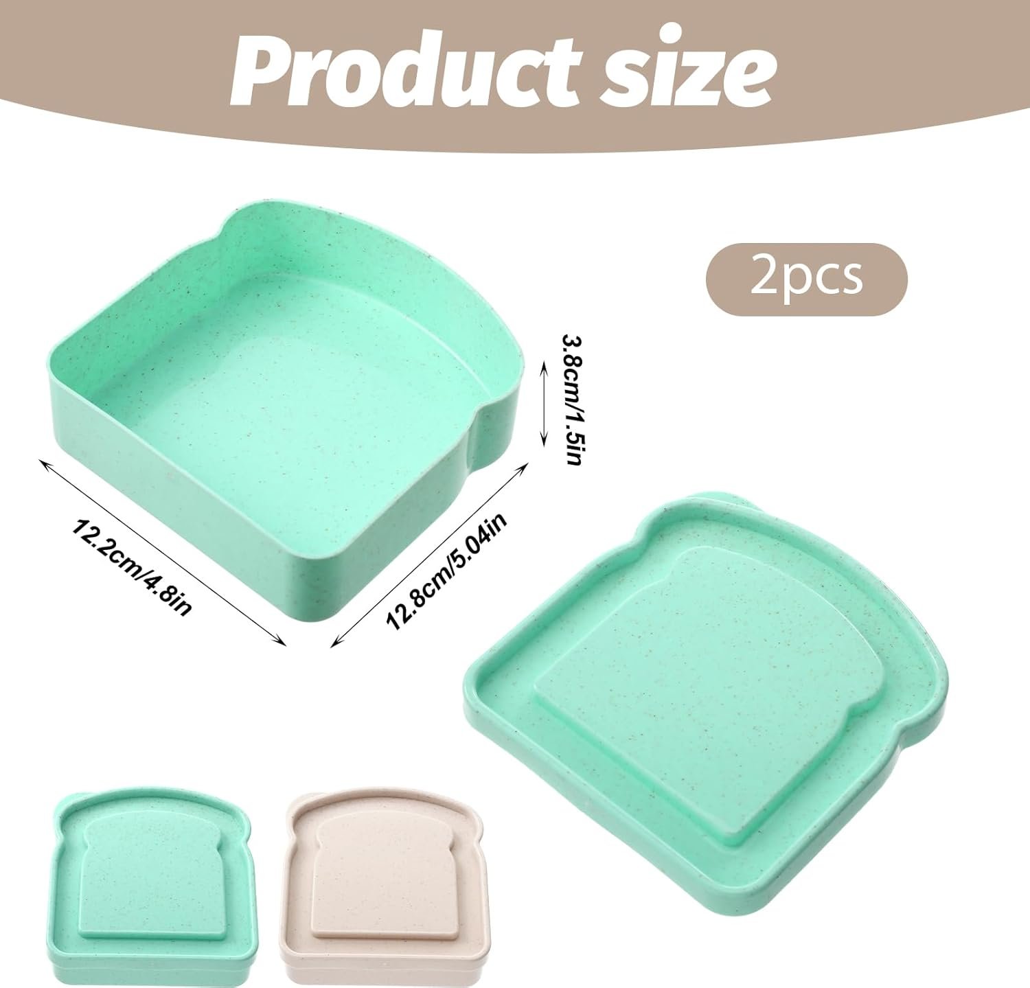 Containers à sandwichs pour boîtes à déjeuner, 2 pcs contenant des sandwichs en plastique en forme de toast, réutilisables et sans BPA, vente en gros, pour un stockage alimentaire pratique, fabricant, compatible avec micro-ondes et lave-vaisselle, pour les adultes et les familles. Containers à sandwichs pour boîtes à déjeuner, 2 pcs contenant des sandwichs en plastique en forme de toast, réutilisables et sans BPA, vente en gros, pour un stockage alimentaire pratique, fabricant, compatible avec micro-ondes et lave-vaisselle, pour les adultes et les familles.
