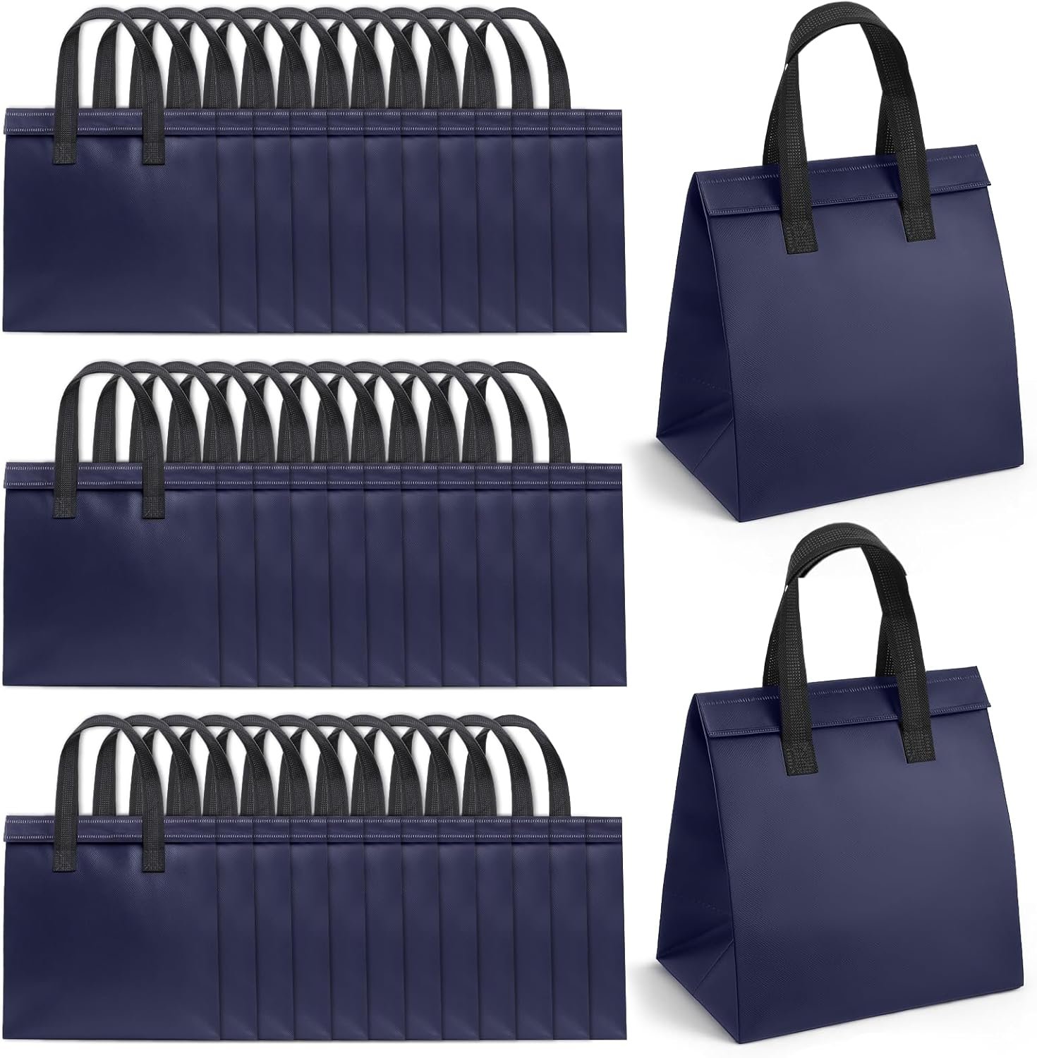 Grossiste Sac isotherme jetable 50 pièces, 9.45 x 6 x 9.45 pouces, conçu pour la livraison de boissons chaudes ou froides, Logo Personnalisé, Fabricant de sacs isothermes.