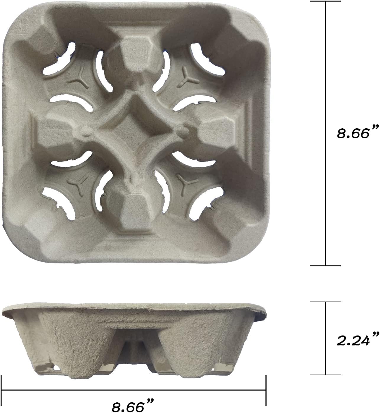 Grossiste en Vrac de 100 Pcs de Porte-Gobelets Jetables en Pulpes de Fibre pour Café à Emporter, Logo Personnalisé et Support de Boissons Froides et Chaudes, Fabricant de Solutions Pratiques