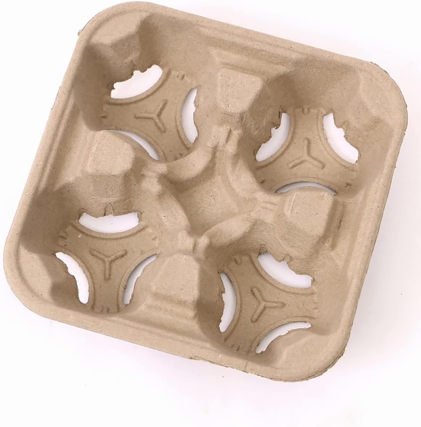 Grossiste en Vrac de 100 Pcs de Porte-Gobelets Jetables en Pulpes de Fibre pour Café à Emporter, Logo Personnalisé et Support de Boissons Froides et Chaudes, Fabricant de Solutions Pratiques