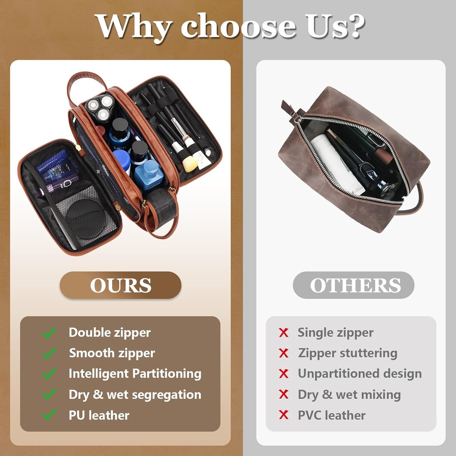 Sac de toilette de voyage pour hommes, fabriqué en PU cuir, essentiel de voyage personnalisé, grossiste pour articles de toilette, cadeaux d'anniversaire pour hommes, marron, OEM Sac de toilette de voyage pour hommes, fabriqué en PU cuir, essentiel de voyage personnalisé, grossiste pour articles de toilette, cadeaux d'anniversaire pour hommes, marron, OEM