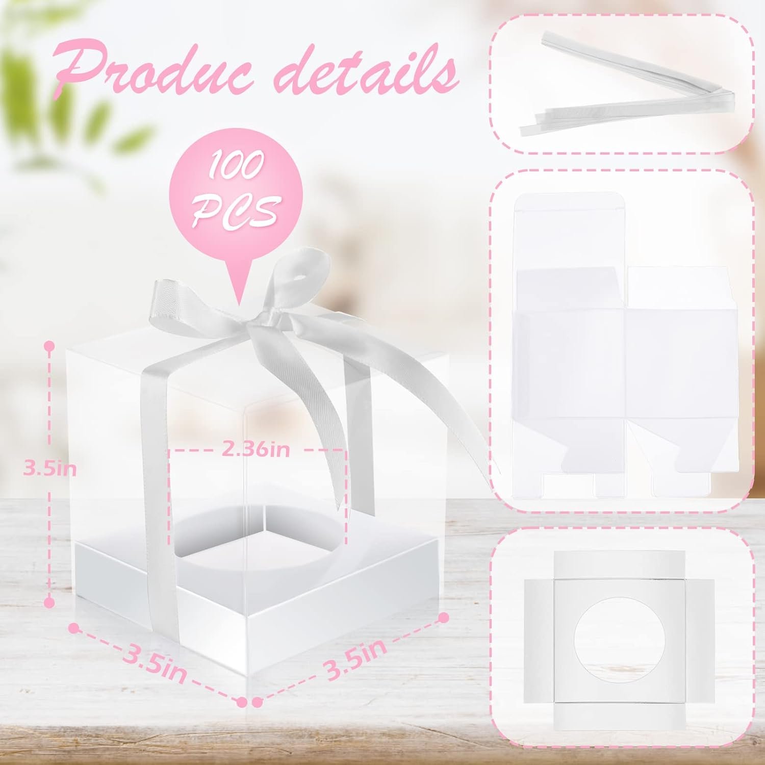 Grossiste boîte cadeau transparente 3,5