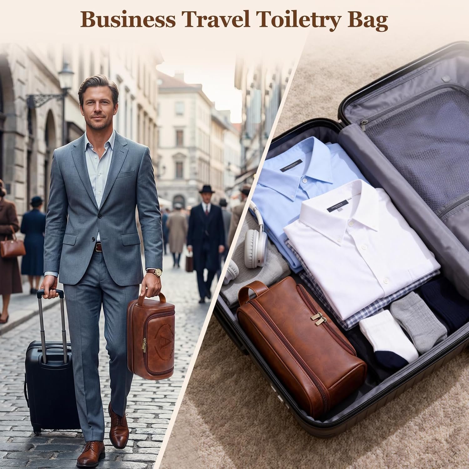 Toiletry Bag pour Hommes, Organisateur de Toilette Suspendu Personnalisé avec Logo, Fournisseur de Kits de Rasage en Cuir PU Imperméable, Vente en Gros de Cadeaux pour Hommes Toiletry Bag pour Hommes, Organisateur de Toilette Suspendu Personnalisé avec Logo, Fournisseur de Kits de Rasage en Cuir PU Imperméable, Vente en Gros de Cadeaux pour Hommes