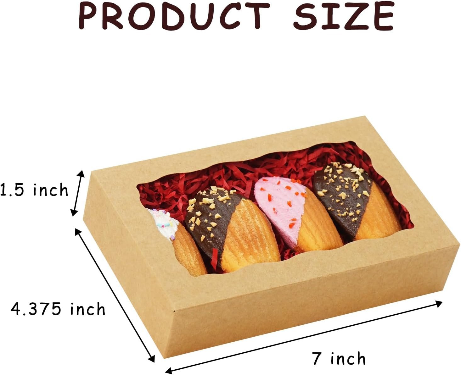 Boîte à gâteaux avec fenêtre 50 pièces 7