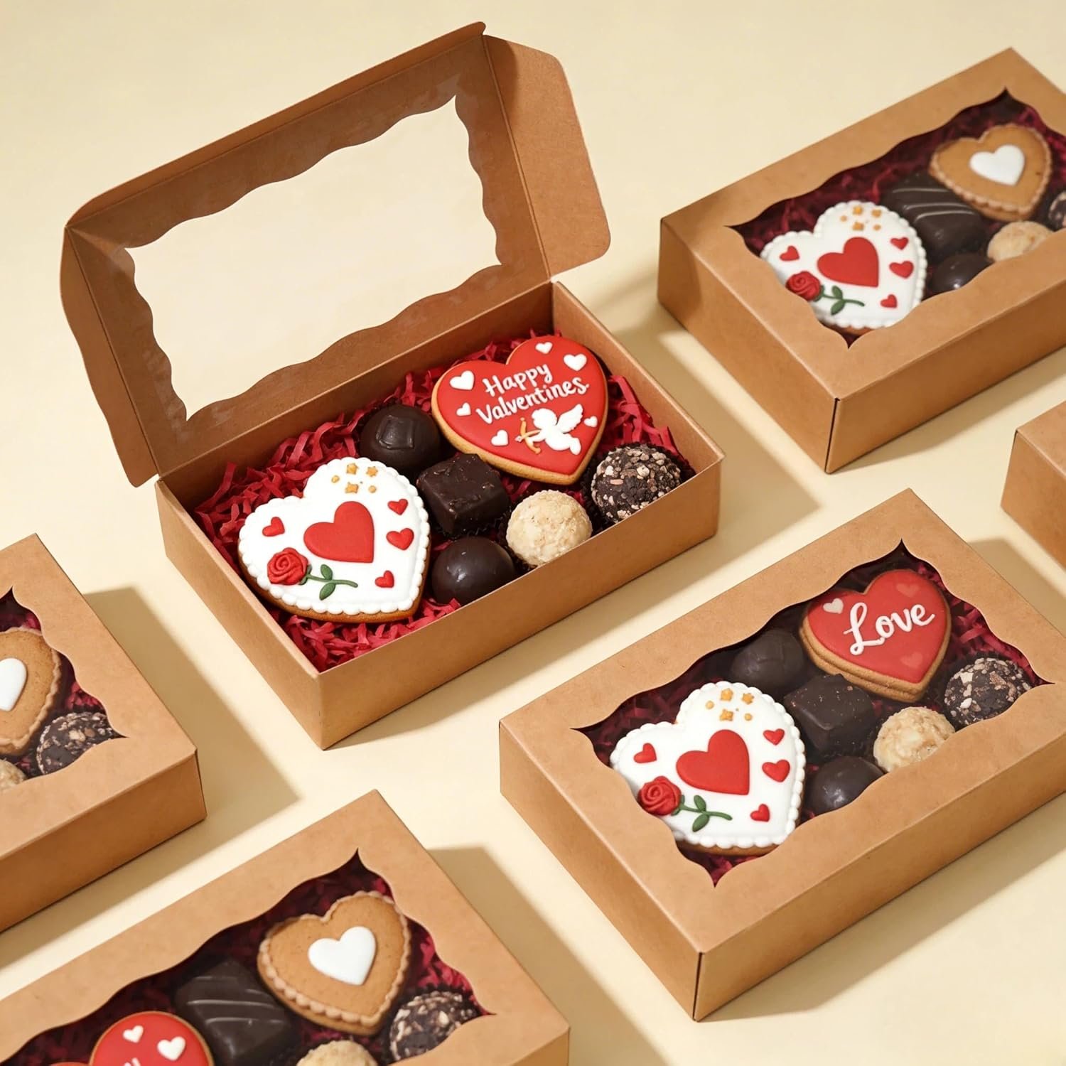 Boîte à gâteaux avec fenêtre 50 pièces 7