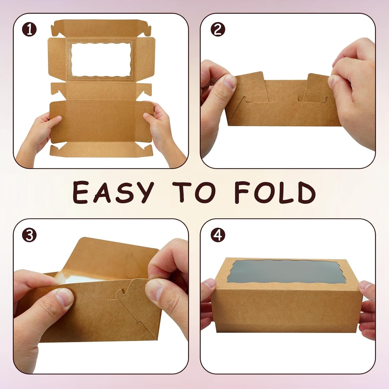 Boîte à gâteaux avec fenêtre 50 pièces 7