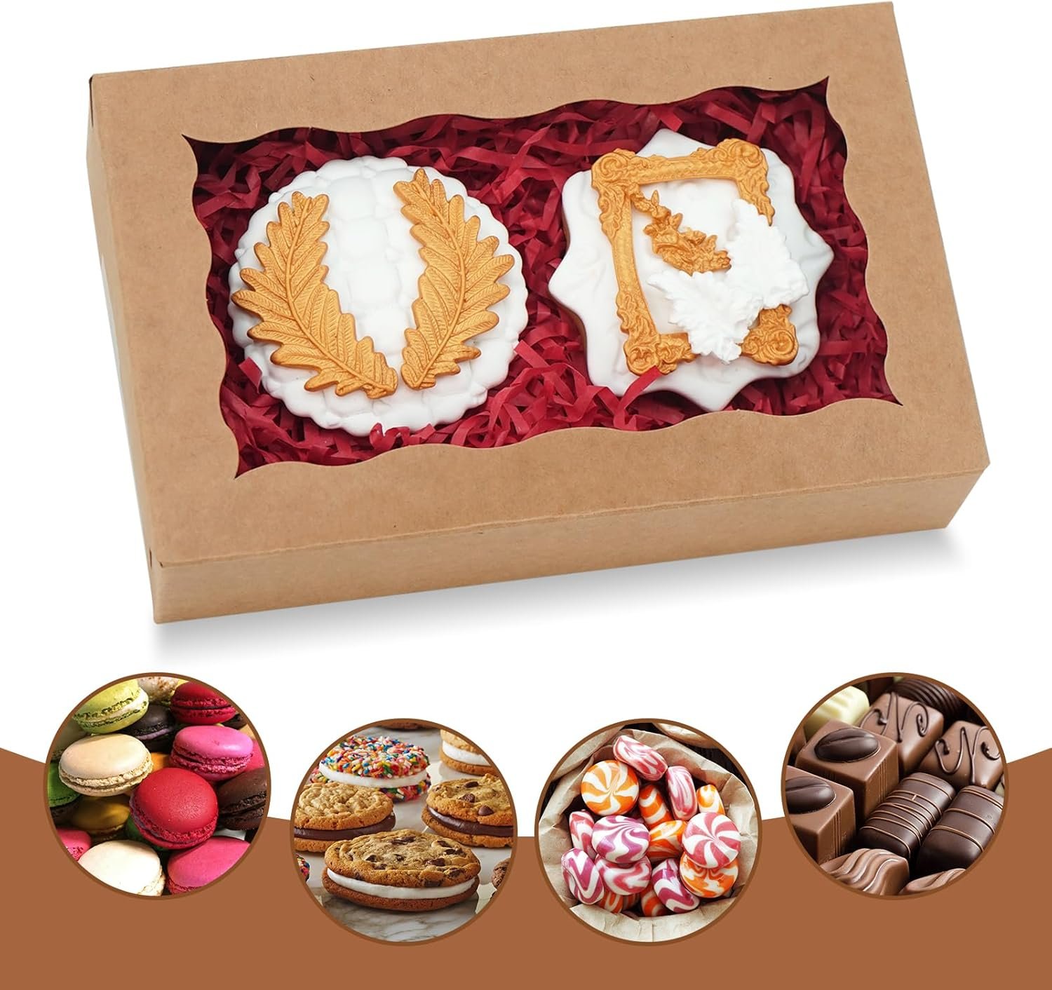 Boîte à gâteaux avec fenêtre 50 pièces 7