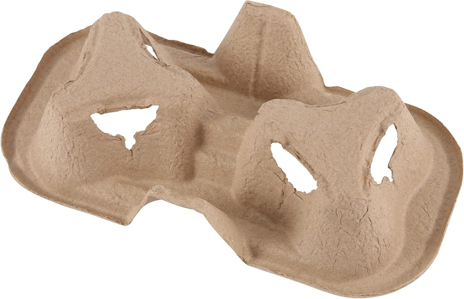 Grossiste de 100 PCS Porte-Gobelets en Fibre de Pulpe, Support Moldé pour Boissons Chaudes ou Froides, Marque Blanche et Compostable