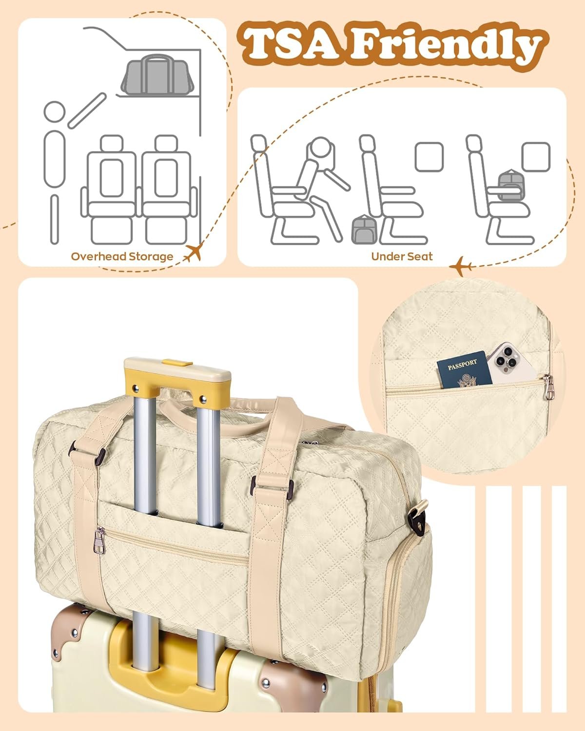 Duffle Bag de voyage personnalisable pour femmes et filles, sac weekender idéal, Grossiste en accessoires, sac de sport pour gymnastes et adolescentes, Fabricant de sacs de qualité, vente en gros de cadeaux originaux pour elle.