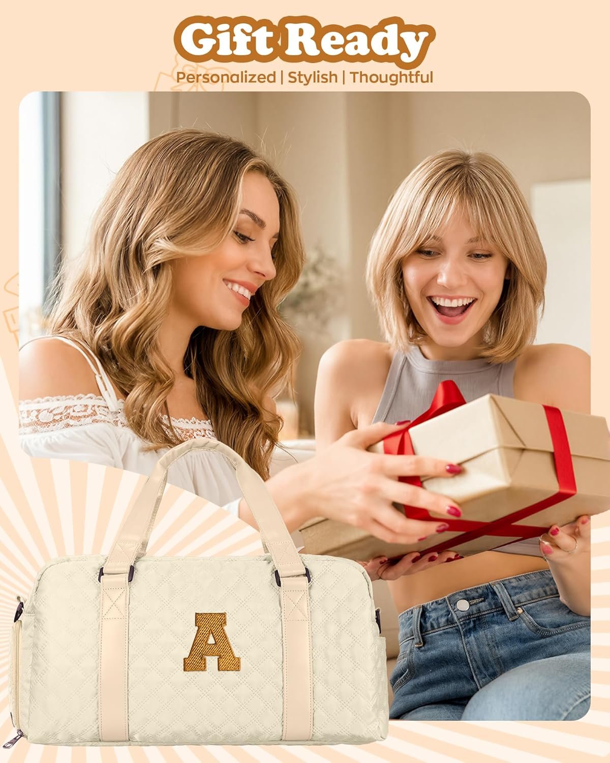 Duffle Bag de voyage personnalisable pour femmes et filles, sac weekender idéal, Grossiste en accessoires, sac de sport pour gymnastes et adolescentes, Fabricant de sacs de qualité, vente en gros de cadeaux originaux pour elle.