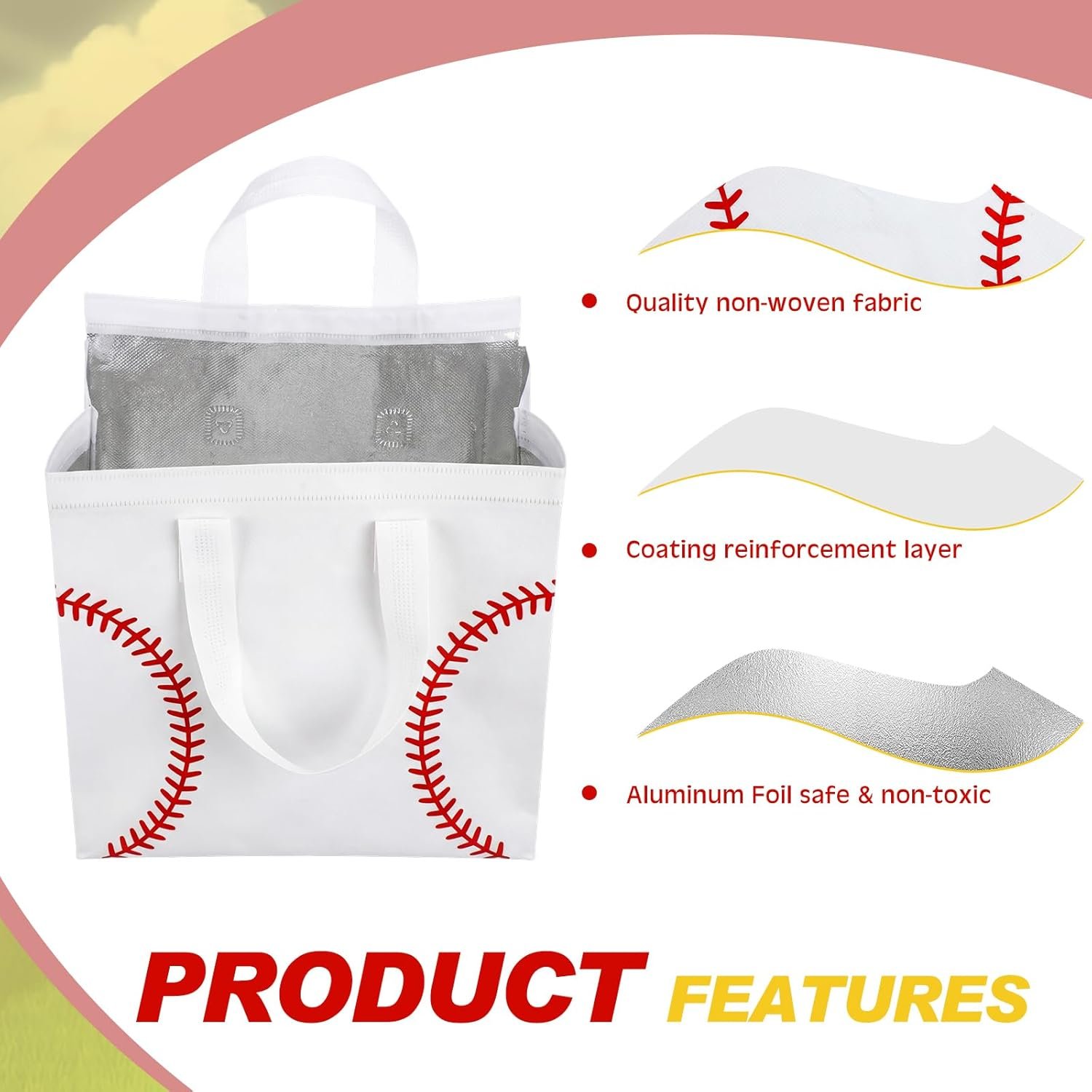 Grossiste Sac isotherme pour livraison de nourriture de 50 pcs, idéal pour pizza et plats chauds ou froids, avec Logo Personnalisé, Fabricant de sacs réutilisables pour événements sportifs et soirées seniors. Vente en Gros de sacs à lunch isolés.