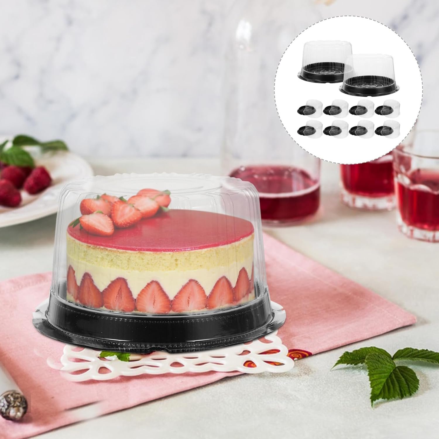 Grossiste contenant à gâteau rond transparent 6,3 pouces, solution d'emballage pour anniversaire, fabrication OEM, boîte à œufs en plastique à emporter en vrac. Grossiste contenant à gâteau rond transparent 6,3 pouces, solution d'emballage pour anniversaire, fabrication OEM, boîte à œufs en plastique à emporter en vrac.