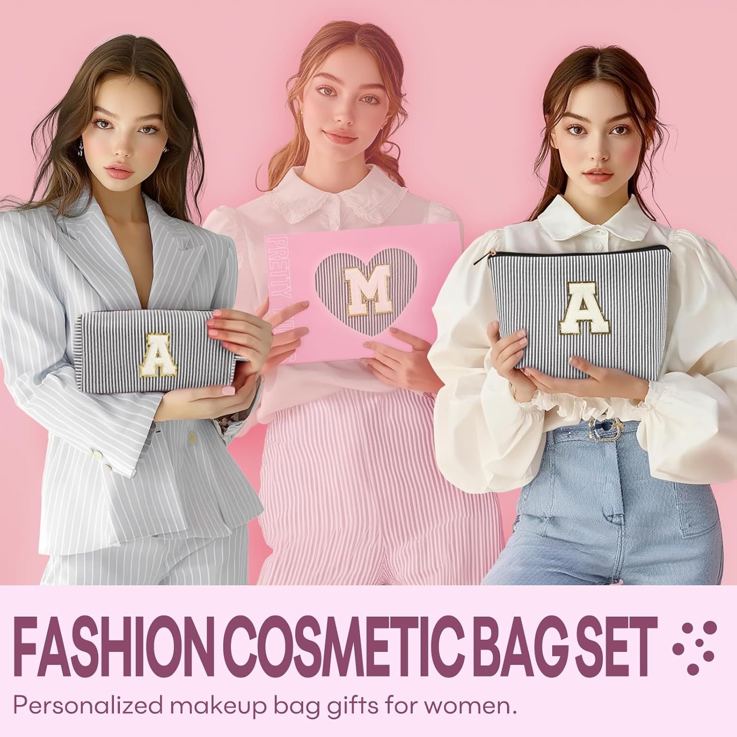 Grossiste Trousse de Maquillage Initiale pour Femmes en 2 PCS - Sac Cosmétique de Voyage pour Toiletries - Logo Personnalisé Cadeaux Anniversaire pour Filles de 11 à 18 ans - Cadeau de Fin d'Études pour Enseignants - Accessoires Tendance pour Adolescentes Grossiste Trousse de Maquillage Initiale pour Femmes en 2 PCS - Sac Cosmétique de Voyage pour Toiletries - Logo Personnalisé Cadeaux Anniversaire pour Filles de 11 à 18 ans - Cadeau de Fin d'Études pour Enseignants - Accessoires Tendance pour Adolescentes