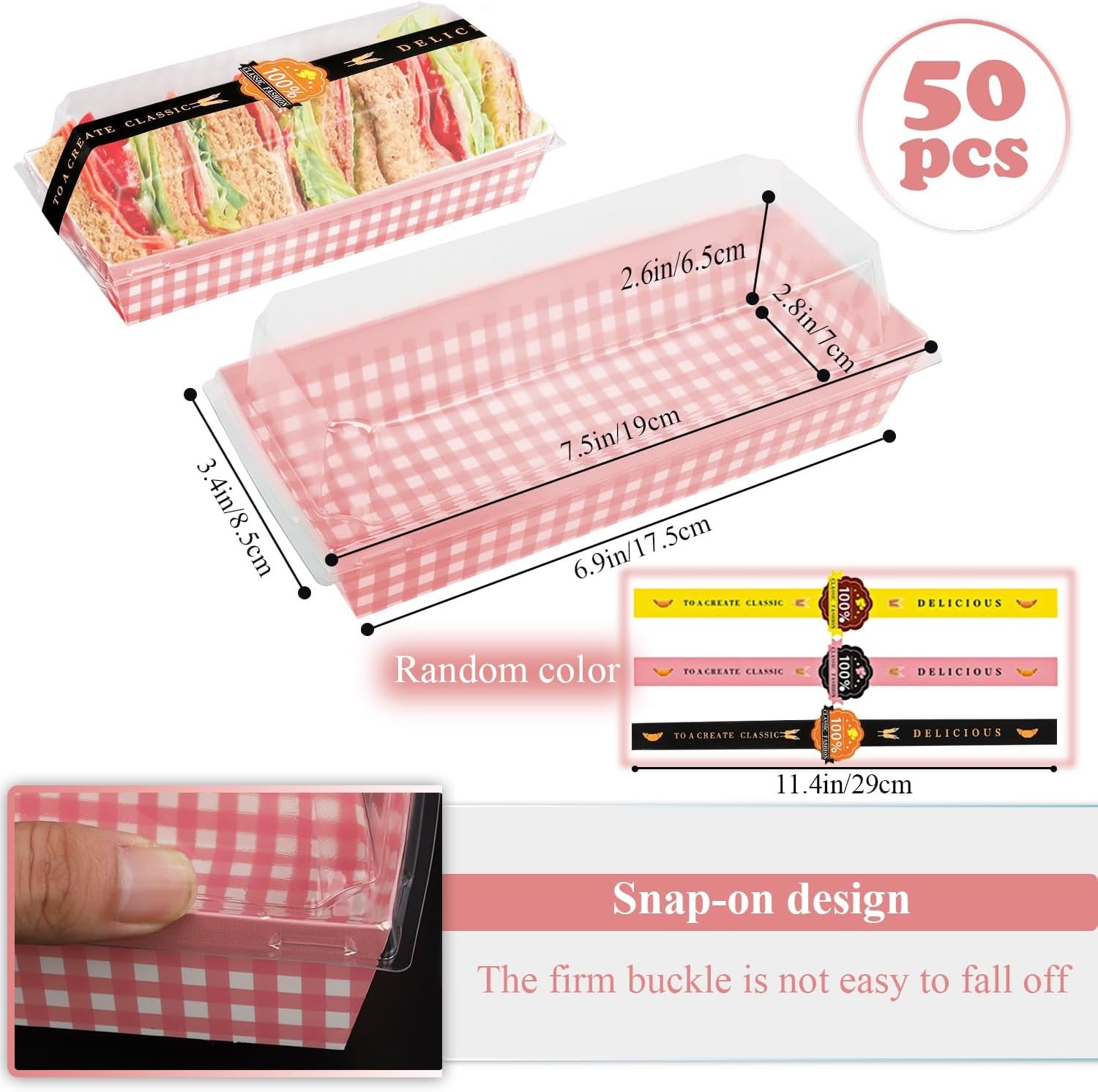 Grossiste Boîte à Gâteaux Roll, 50 Pack Conteneur en Plastique pour Gâteaux Suisses, Couverture Transparente, Boîte Desserts, Fournisseur de Muffins et Pâtisseries, Logo Personnalisé pour Présentation Sushi et Fruits.