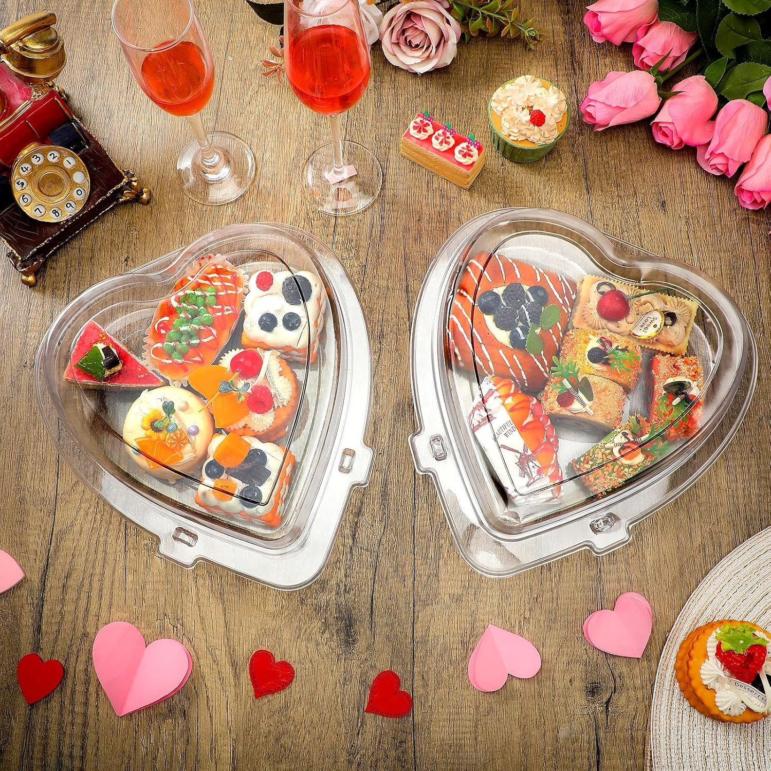 Grossiste emballages en vrac pour contenants alimentaires en plastique transparent de 48 oz, logo personnalisé, boîte en forme de cœur pour gâteaux et desserts, fournitures pour la Saint-Valentin. Grossiste emballages en vrac pour contenants alimentaires en plastique transparent de 48 oz, logo personnalisé, boîte en forme de cœur pour gâteaux et desserts, fournitures pour la Saint-Valentin.