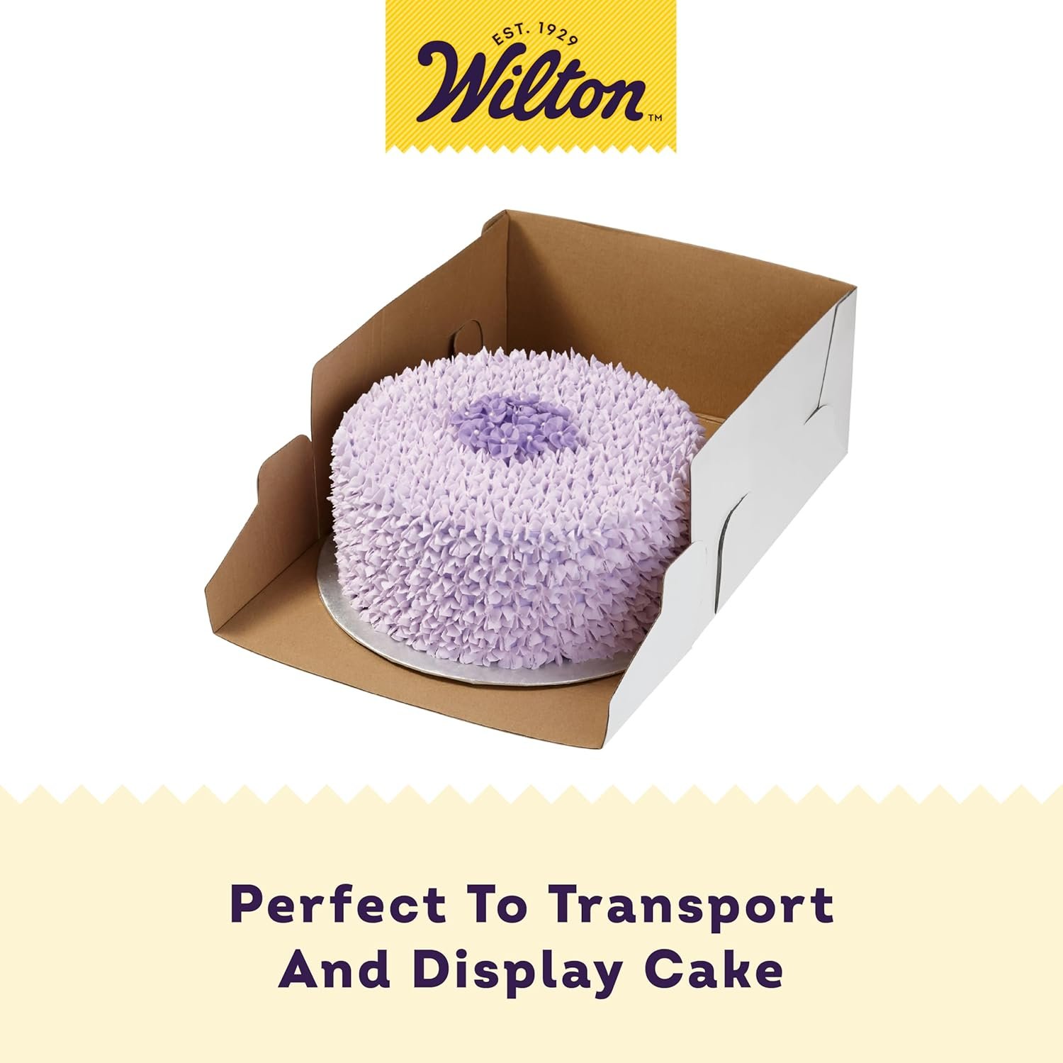 Boîte à gâteau 12 pouces avec fenêtres pour gâteaux de 10 pouces, blanc, en carton robuste, vente en gros, fournisseur, 6 pièces.