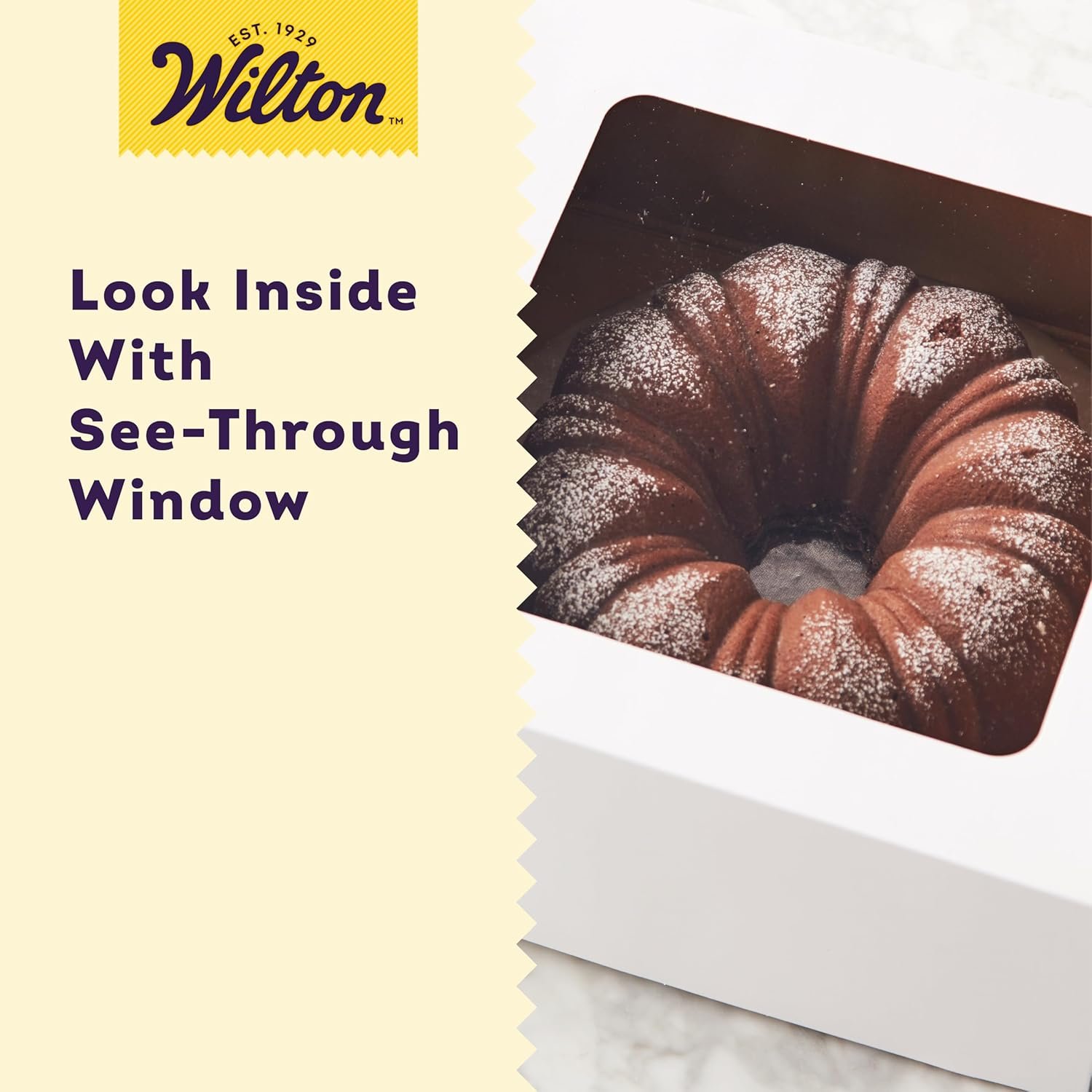 Boîte à gâteau 12 pouces avec fenêtres pour gâteaux de 10 pouces, blanc, en carton robuste, vente en gros, fournisseur, 6 pièces.