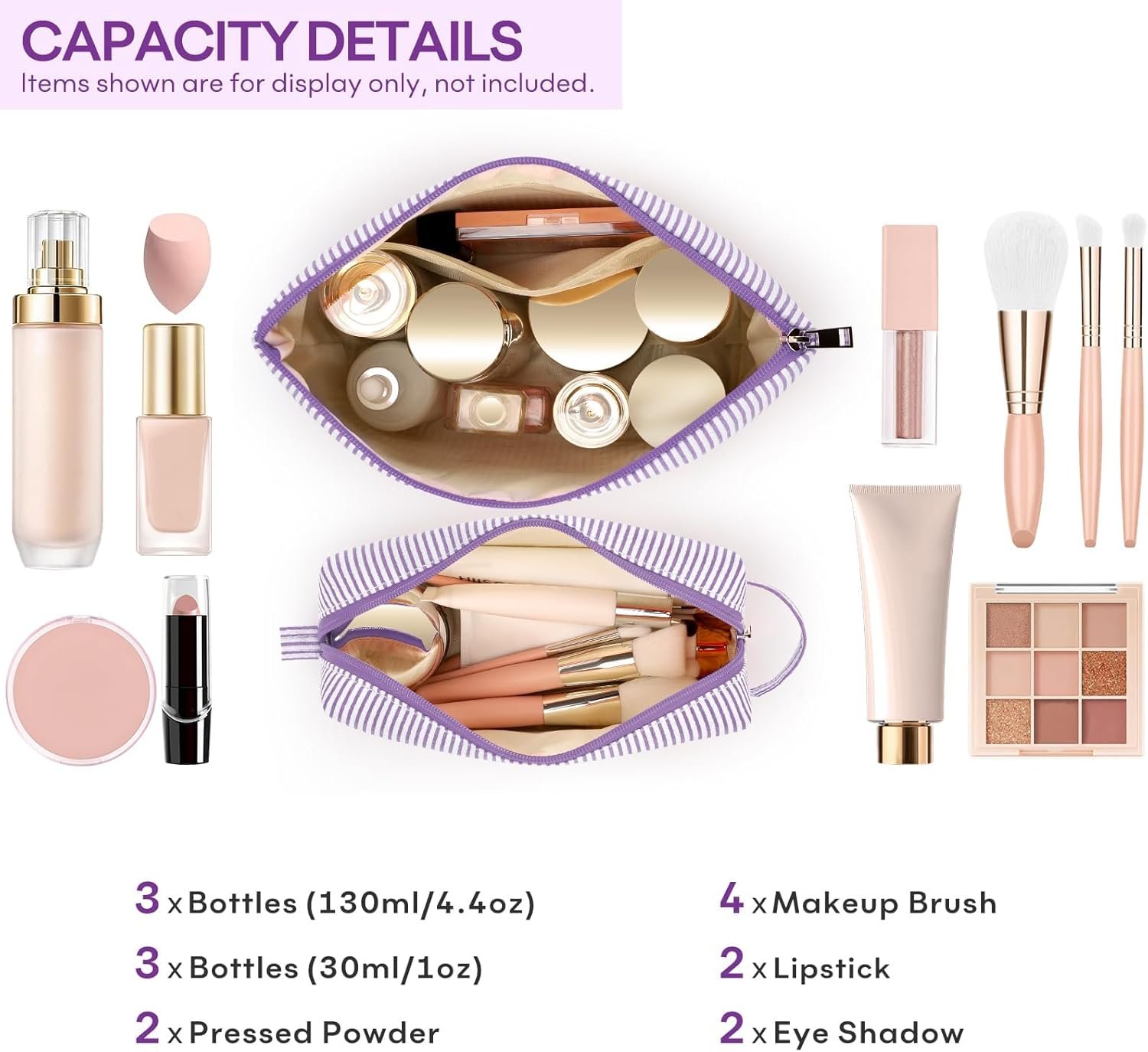 Grossiste de sacs de maquillage 2 PCS pour femmes - Sac cosmétique de voyage pour articles de toilette - Cadeaux d'anniversaire pour filles de 11 à 18 ans - Logo Personnalisé - Idées de cadeaux pour enseignants et adolescentes - Fabricant tendance en violet Grossiste de sacs de maquillage 2 PCS pour femmes - Sac cosmétique de voyage pour articles de toilette - Cadeaux d'anniversaire pour filles de 11 à 18 ans - Logo Personnalisé - Idées de cadeaux pour enseignants et adolescentes - Fabricant tendance en violet