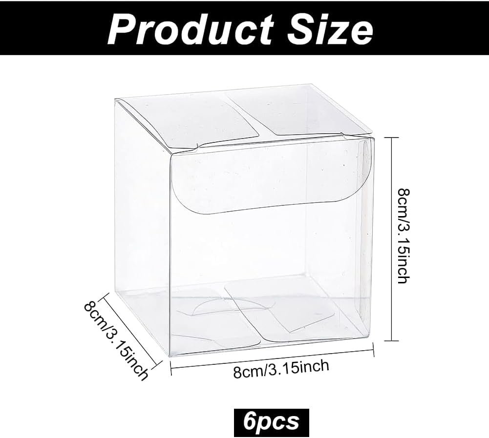 Grossiste en Vrac de Boîtes Transparentes en Plastique 3x3x3 Pouces pour Mariage et Fêtes, Fournisseur de Packaging pour Bonbons et Biscuits de Noël, Logo Personnalisé Disponible