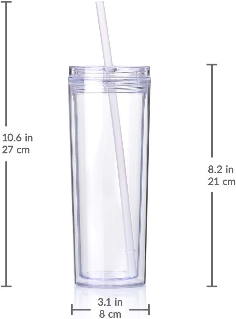 Grossiste en Vrac de Tasses en Acrylique Slim 18 oz avec Pailles - Logo Personnalisé - 8 Unités (Transparent) Grossiste en Vrac de Tasses en Acrylique Slim 18 oz avec Pailles - Logo Personnalisé - 8 Unités (Transparent)