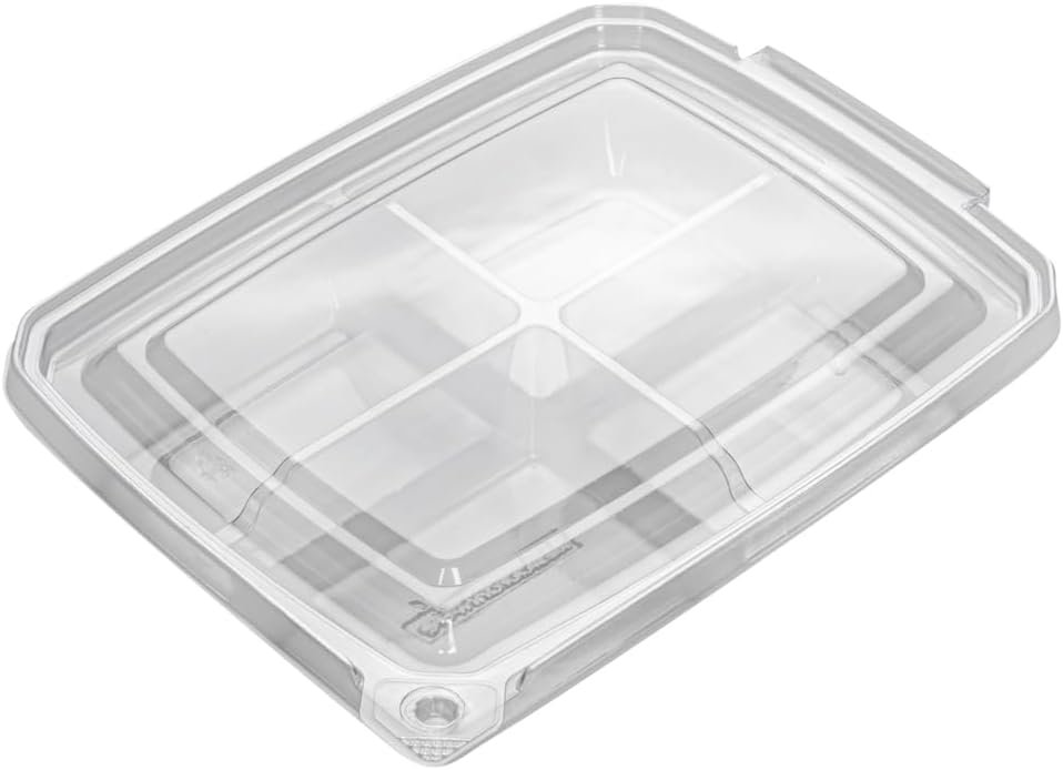 Grossiste en contenants alimentaires, 100 récipients à emporter rectangulaires de 13 onces, durables et transparents, offrant des compartiments avec couvercles articulés, parfaits pour la vente en gros, OEM pour professionnels, à utiliser dans les restaurants et services de traiteur.
