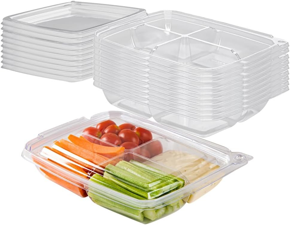 Grossiste en contenants alimentaires, 100 récipients à emporter rectangulaires de 13 onces, durables et transparents, offrant des compartiments avec couvercles articulés, parfaits pour la vente en gros, OEM pour professionnels, à utiliser dans les restaurants et services de traiteur.