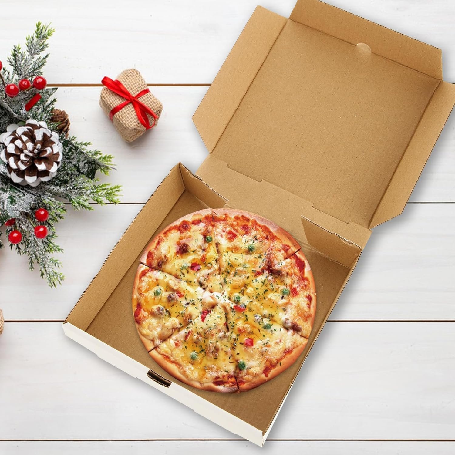 Grossiste en boîtes à pizza, 50 pack de boîtes en carton ondulé 6 x 6 pour pizza, gâteau, cookies, emballage alimentaire, Fournisseur en gros, OEM.