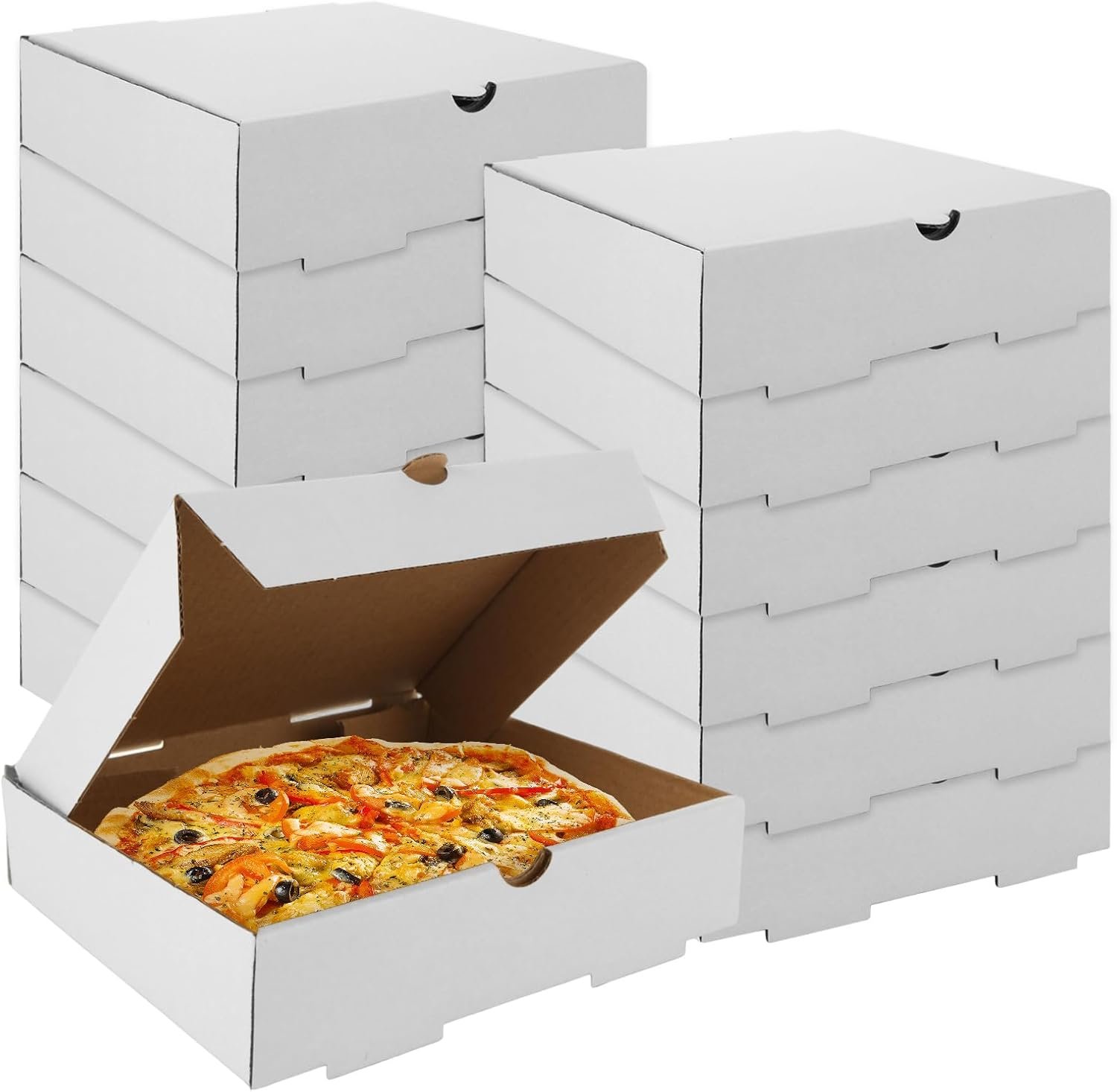 Grossiste en boîtes à pizza, 50 pack de boîtes en carton ondulé 6 x 6 pour pizza, gâteau, cookies, emballage alimentaire, Fournisseur en gros, OEM.
