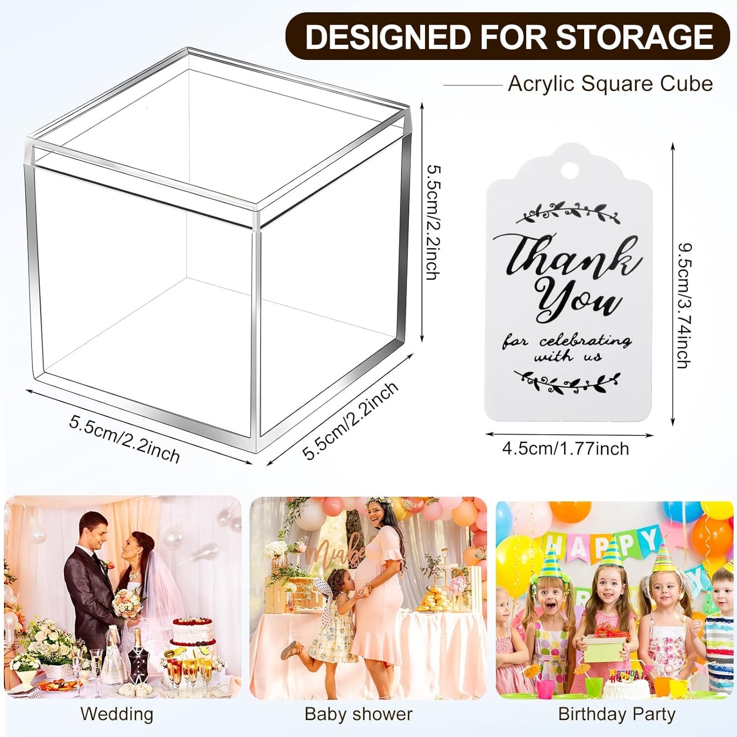 Grossiste boîtes acryliques transparentes 50 pièces 2.2 x 2.2 x 2.2 pouces, contenant carré en plastique avec couvercle, pour souvenirs de mariage, événements et cadeaux, logo personnalisé, fournisseur fiable. Grossiste boîtes acryliques transparentes 50 pièces 2.2 x 2.2 x 2.2 pouces, contenant carré en plastique avec couvercle, pour souvenirs de mariage, événements et cadeaux, logo personnalisé, fournisseur fiable.