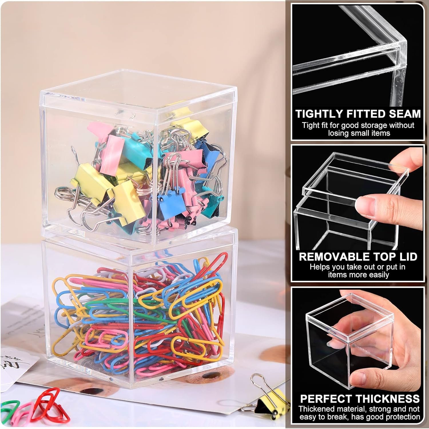 Grossiste boîtes acryliques transparentes 50 pièces 2.2 x 2.2 x 2.2 pouces, contenant carré en plastique avec couvercle, pour souvenirs de mariage, événements et cadeaux, logo personnalisé, fournisseur fiable. Grossiste boîtes acryliques transparentes 50 pièces 2.2 x 2.2 x 2.2 pouces, contenant carré en plastique avec couvercle, pour souvenirs de mariage, événements et cadeaux, logo personnalisé, fournisseur fiable.