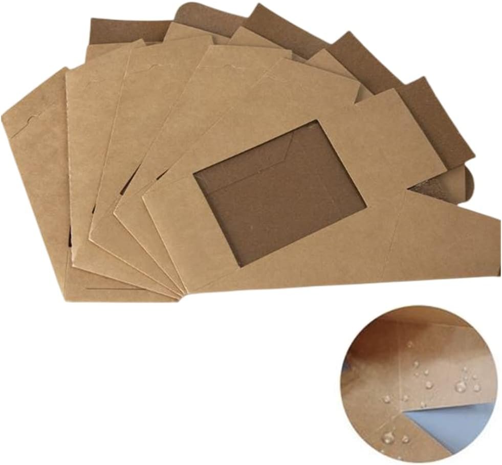 Boîte à sandwich éco-responsable grande avec fenêtre pour service de restauration, vente en gros chez fournisseur, idéal pour les boulangeries et les plats à emporter, OEM disponible, 50 pièces.