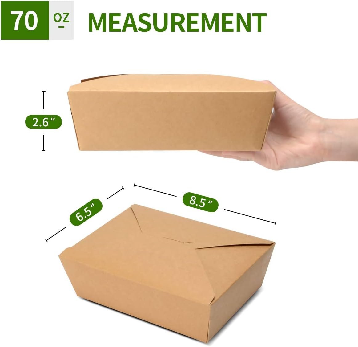 Grossiste en contenant à emporter de grande taille 70 oz - Boîtes en papier kraft résistantes à la graisse pour repas à emporter - Logo Personnalisé en gros pour restaurant, ménage et fête - Fournisseur de boîtes en carton pour restauration
