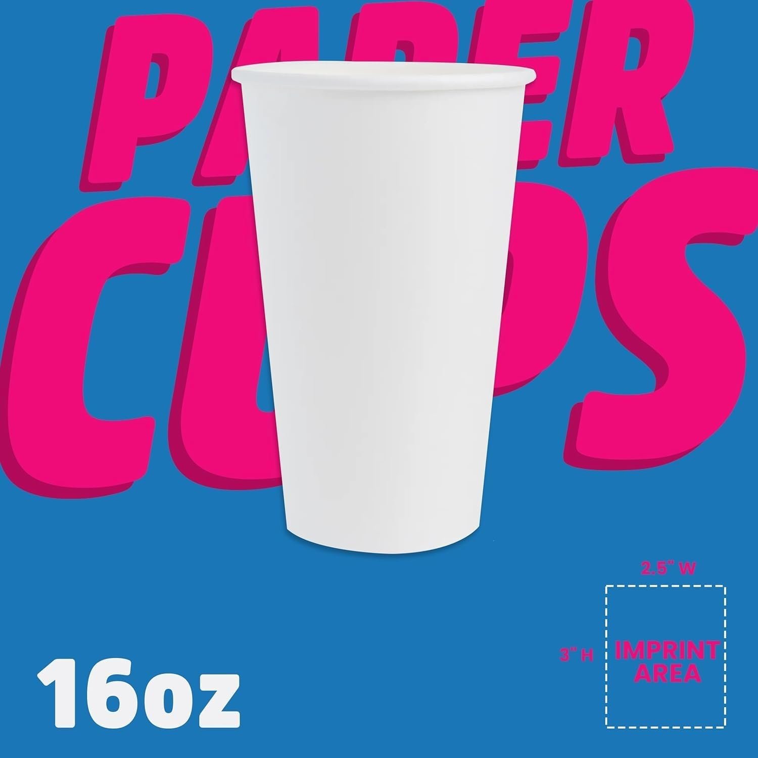 Grossiste gobelets en papier personnalisés à double paroi 16 oz avec logo, boissons chaudes ou froides, pour événements, marque blanche, quantité 100.