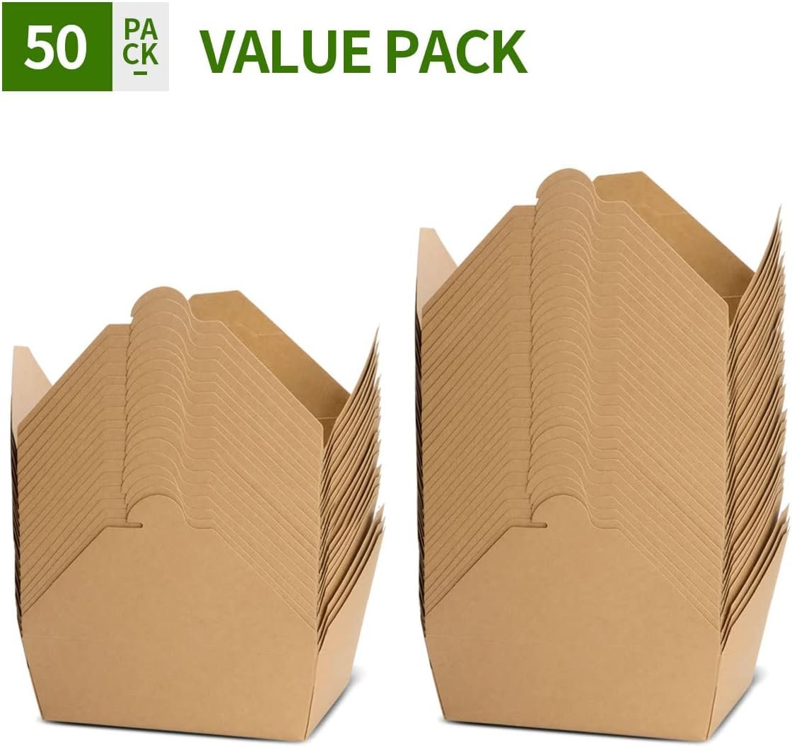 Grossiste en contenant à emporter de grande taille 70 oz - Boîtes en papier kraft résistantes à la graisse pour repas à emporter - Logo Personnalisé en gros pour restaurant, ménage et fête - Fournisseur de boîtes en carton pour restauration