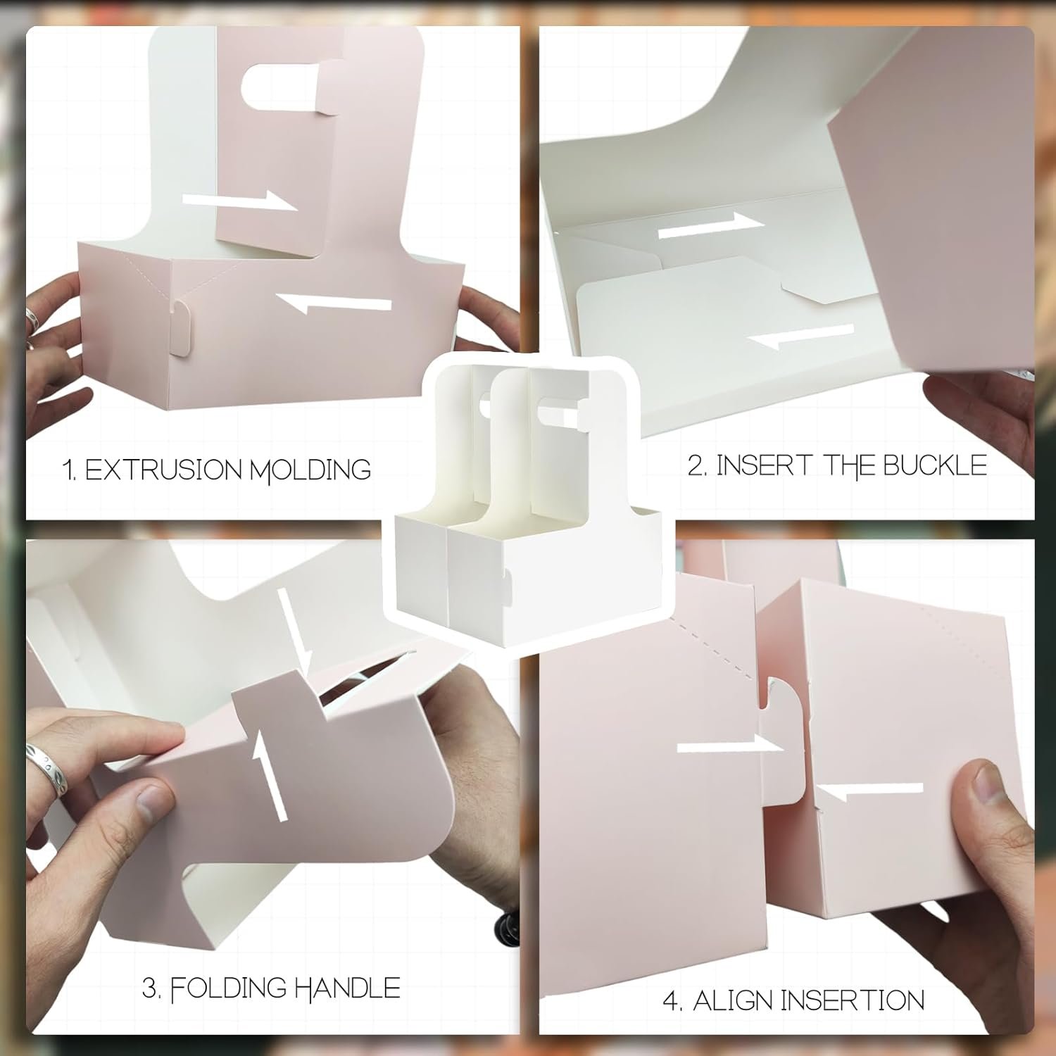 Grossiste en Vrac Support de Boisson Jetable 2 Tasses avec Poignée, 15 Compte Porte-Gobelets en Carton Rose, Transport de Boissons Chaudes ou Froides, Fournisseur de Porte-Gobelets pour Café, Livraison Alimentaire, Vente en Gros (Rose, 15 PCS)