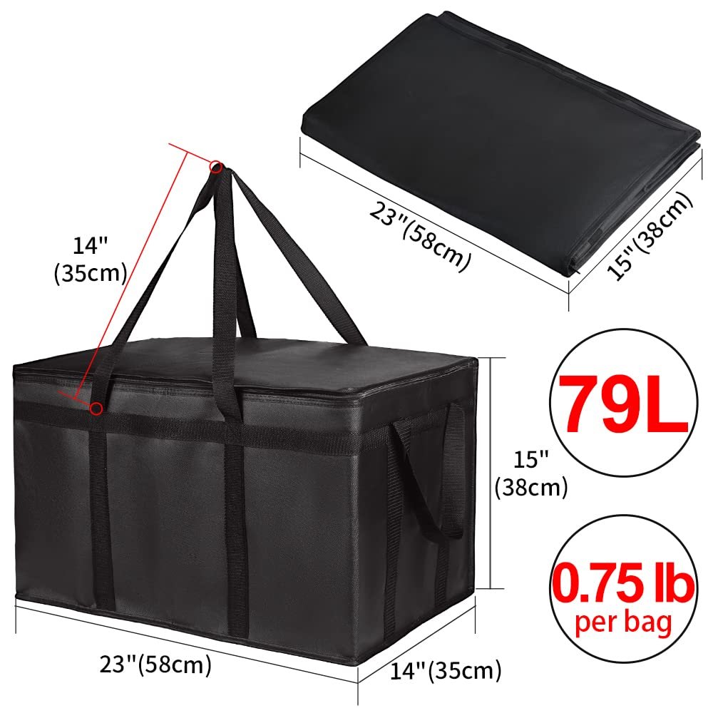 Grossiste Sac de Livraison Alimentaire Isolé XXXL, Sac Réutilisable pour Courses et Catering 22x14x13, Fournisseur de Solutions de Transport, Logo Personnalisé, Noir, 1-Pack Grossiste Sac de Livraison Alimentaire Isolé XXXL, Sac Réutilisable pour Courses et Catering 22x14x13, Fournisseur de Solutions de Transport, Logo Personnalisé, Noir, 1-Pack