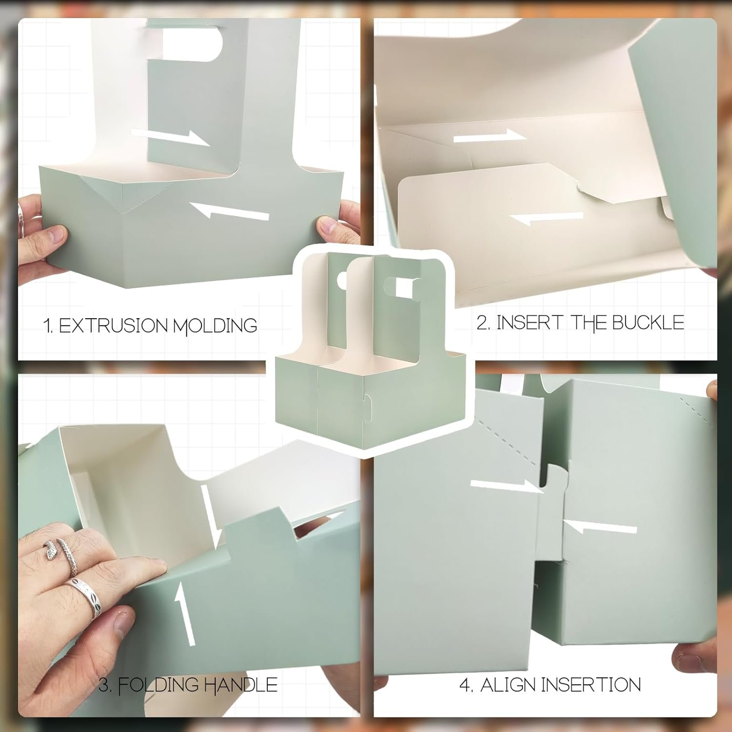 Grossiste porte-gobelets jetables 2 tasses avec poignée, support pour 15 gobelets en papier vert, idéal pour café ou boissons froides, logo personnalisé, fournisseur de solutions de livraison, vente en gros (15 pièces) Grossiste porte-gobelets jetables 2 tasses avec poignée, support pour 15 gobelets en papier vert, idéal pour café ou boissons froides, logo personnalisé, fournisseur de solutions de livraison, vente en gros (15 pièces)