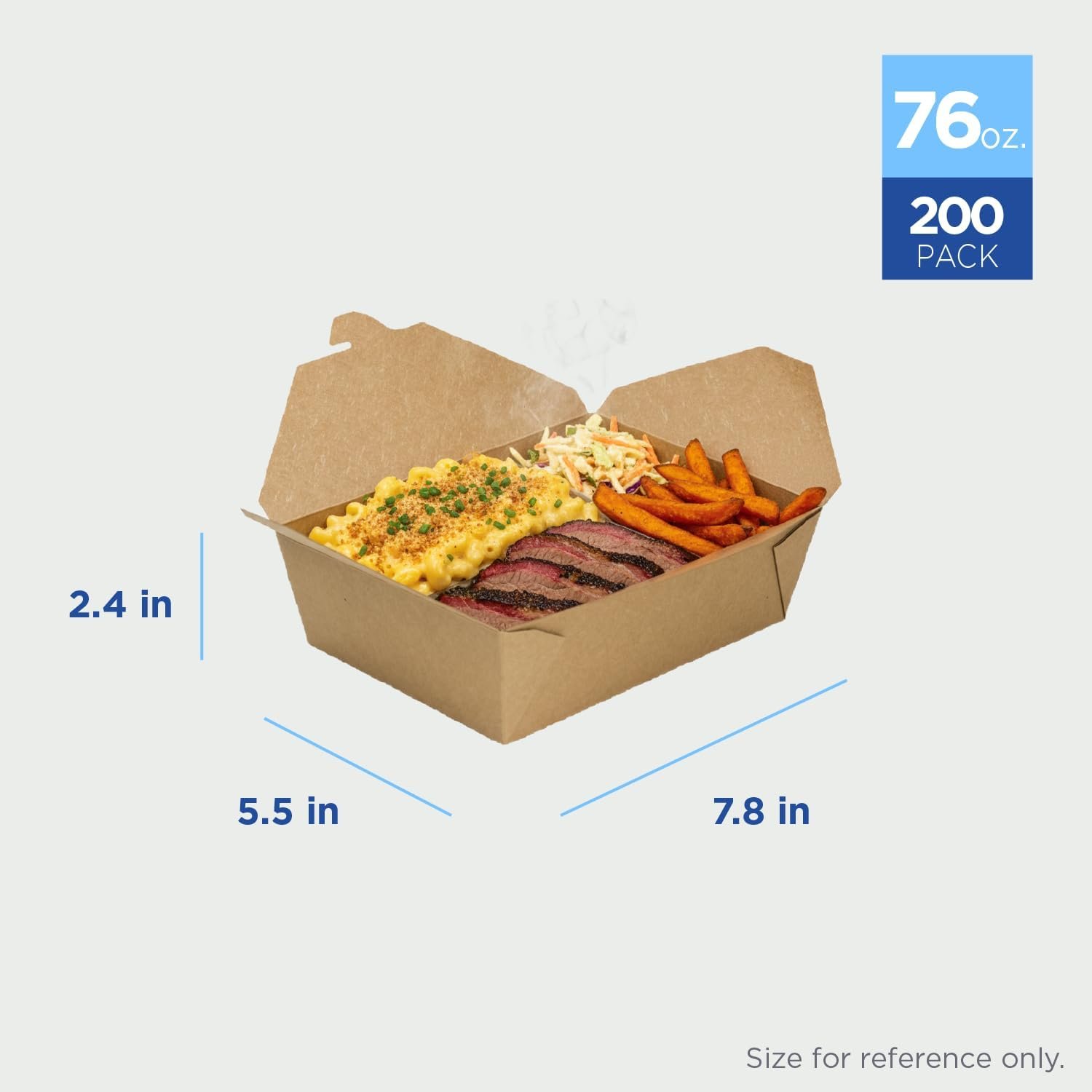 Grossiste Boîtes à Emporter Écologiques 76 oz - 200ct, Résistantes aux fuites, Micro-ondables, Robustes | OEM, Résistantes à la graisse et empilables | Marque Blanche Kraft Brun