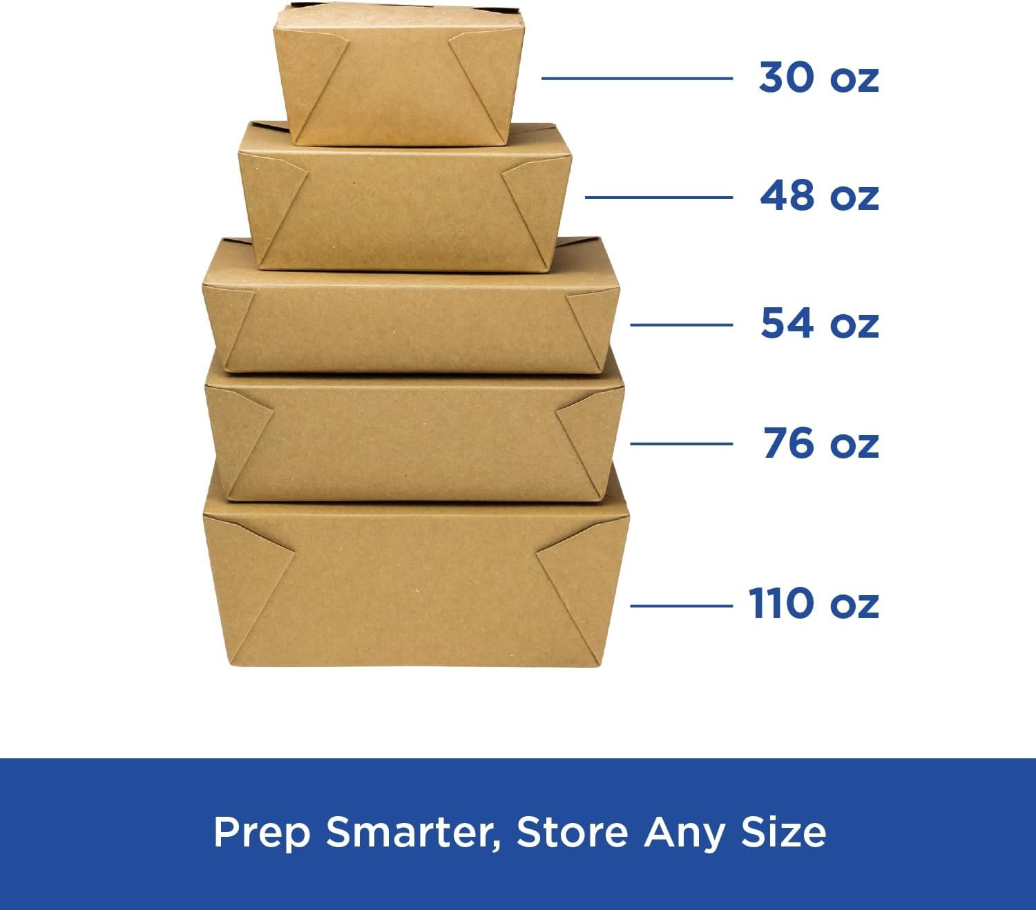 Grossiste Boîtes à Emporter Écologiques 76 oz - 200ct, Résistantes aux fuites, Micro-ondables, Robustes | OEM, Résistantes à la graisse et empilables | Marque Blanche Kraft Brun