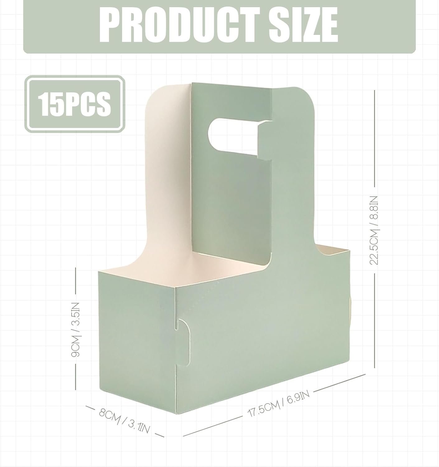 Grossiste porte-gobelets jetables 2 tasses avec poignée, support pour 15 gobelets en papier vert, idéal pour café ou boissons froides, logo personnalisé, fournisseur de solutions de livraison, vente en gros (15 pièces) Grossiste porte-gobelets jetables 2 tasses avec poignée, support pour 15 gobelets en papier vert, idéal pour café ou boissons froides, logo personnalisé, fournisseur de solutions de livraison, vente en gros (15 pièces)