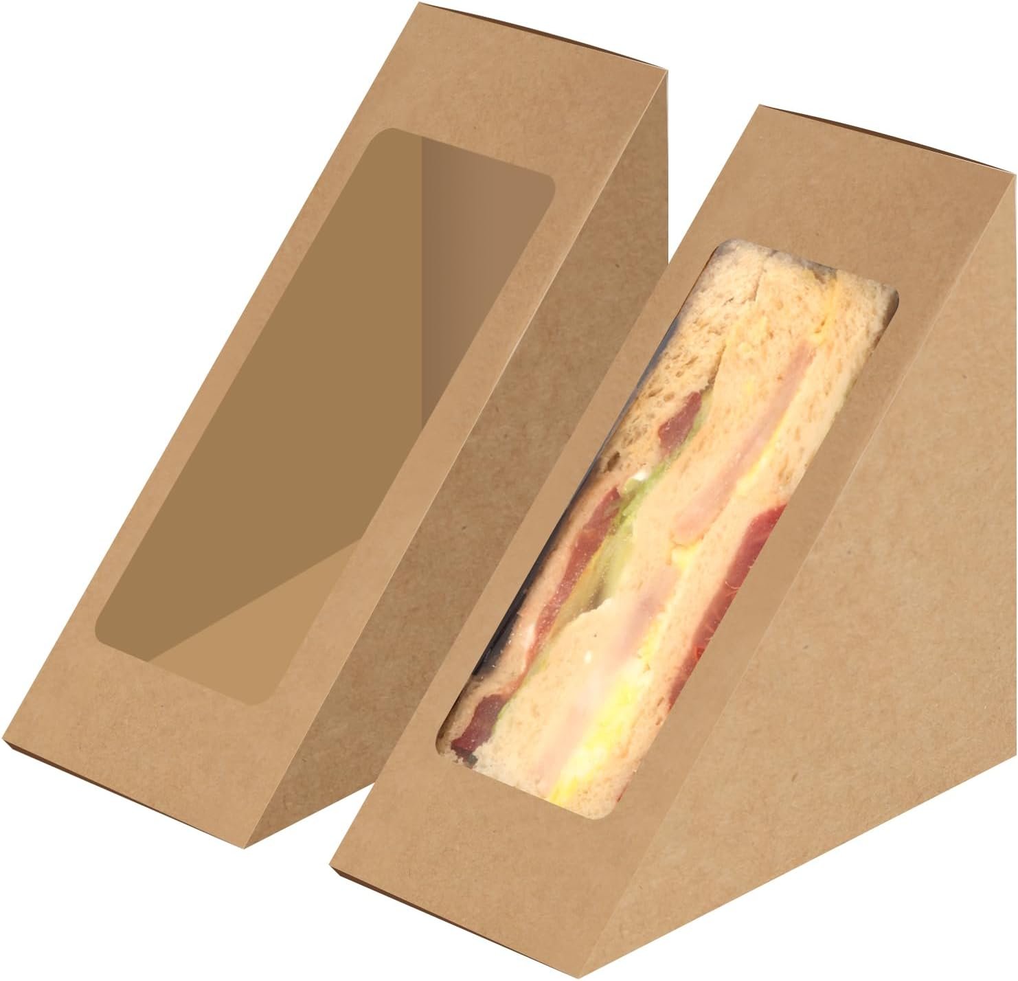 Boîtes à sandwiches en papier 50 pièces, Vente en gros de contenants à emporter avec fenêtre, Logo personnalisé pour burgers miniatures pour boulangerie et service de restauration. Boîtes à sandwiches en papier 50 pièces, Vente en gros de contenants à emporter avec fenêtre, Logo personnalisé pour burgers miniatures pour boulangerie et service de restauration.