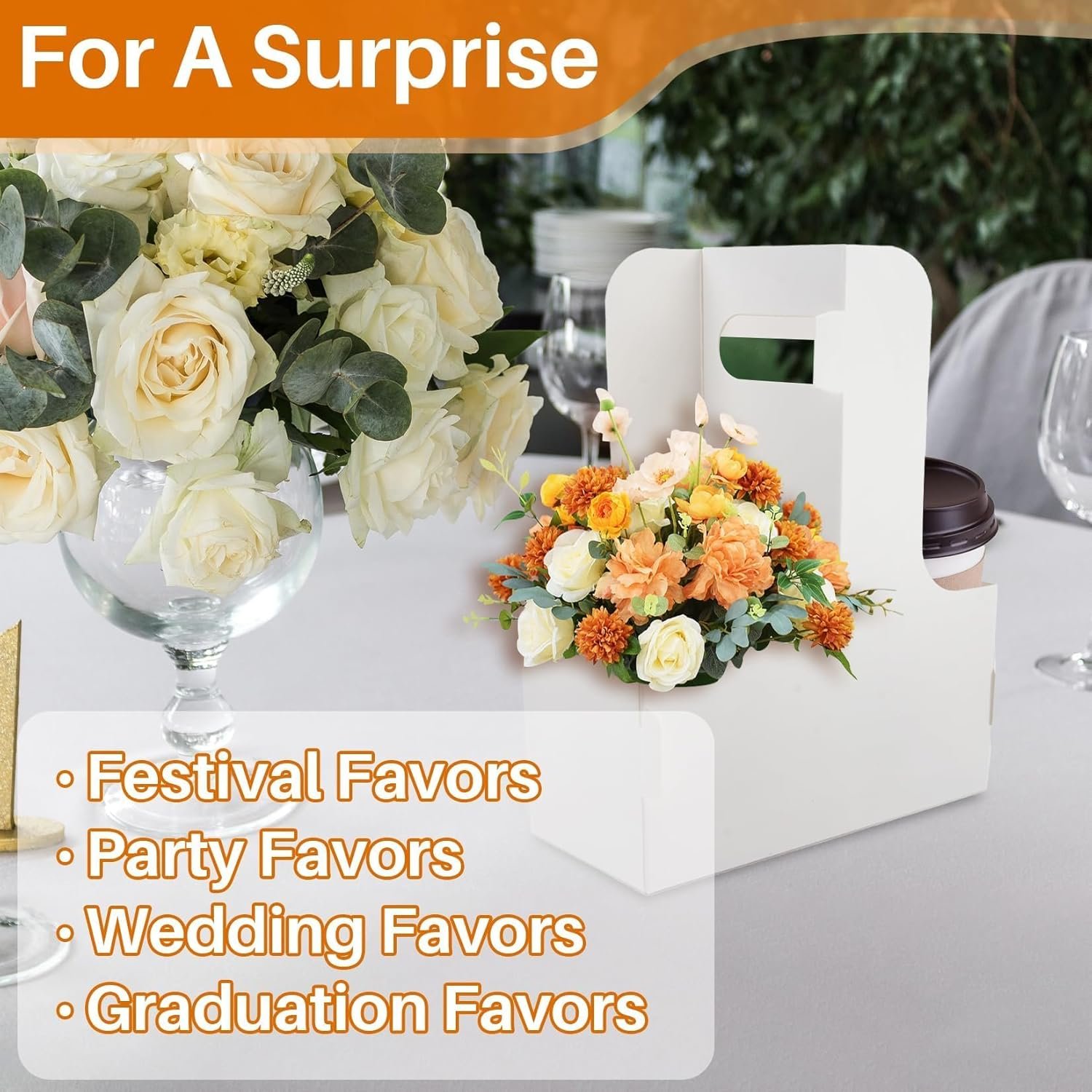 Grossiste 12Pcs Support à Boissons pour 2 Gobelets avec Poignée - Accessoire de Livraison Alimentaire en Carton Jetable - Logo Personnalisé, Fabricant de Porte-Gobelets Portables pour Boissons Chaudes/Froides