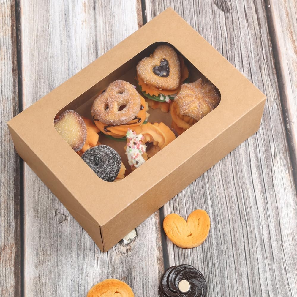 Grossiste en boîtes à biscuits 24 pièces avec fenêtre pour un cadeau en papier, dimensions 9 x 6,3 x 3 pouces, emballage pratique pour cookies, cupcakes, donuts et pâtisseries, Logo Personnalisé, Fournisseur de solutions d'emballage en gros. Grossiste en boîtes à biscuits 24 pièces avec fenêtre pour un cadeau en papier, dimensions 9 x 6,3 x 3 pouces, emballage pratique pour cookies, cupcakes, donuts et pâtisseries, Logo Personnalisé, Fournisseur de solutions d'emballage en gros.