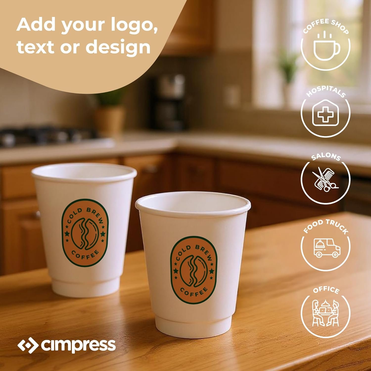 Grossiste en gobelets en papier jetables personnalisés 10 oz, ajoutez votre logo, double paroi, étanche pour boissons chaudes et froides, fabricant de packs de 50, parfait pour les fêtes ou autres événements festifs, vente en gros.