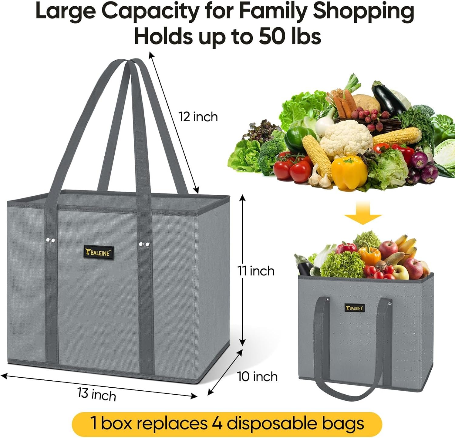 Grossiste en sacs de courses réutilisables, sacs de shopping pliables avec fond renforcé et poignées pour les courses, fournisseur de solutions OEM, vente en gros avec designs de rennes.