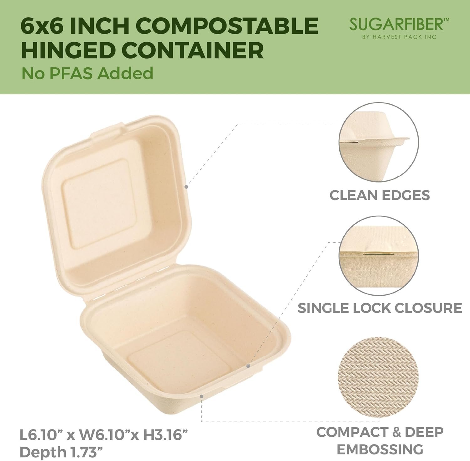 Grossiste Contenants Alimentaires Compostables 6 X 6 Grossiste Contenants Alimentaires Compostables 6 X 6