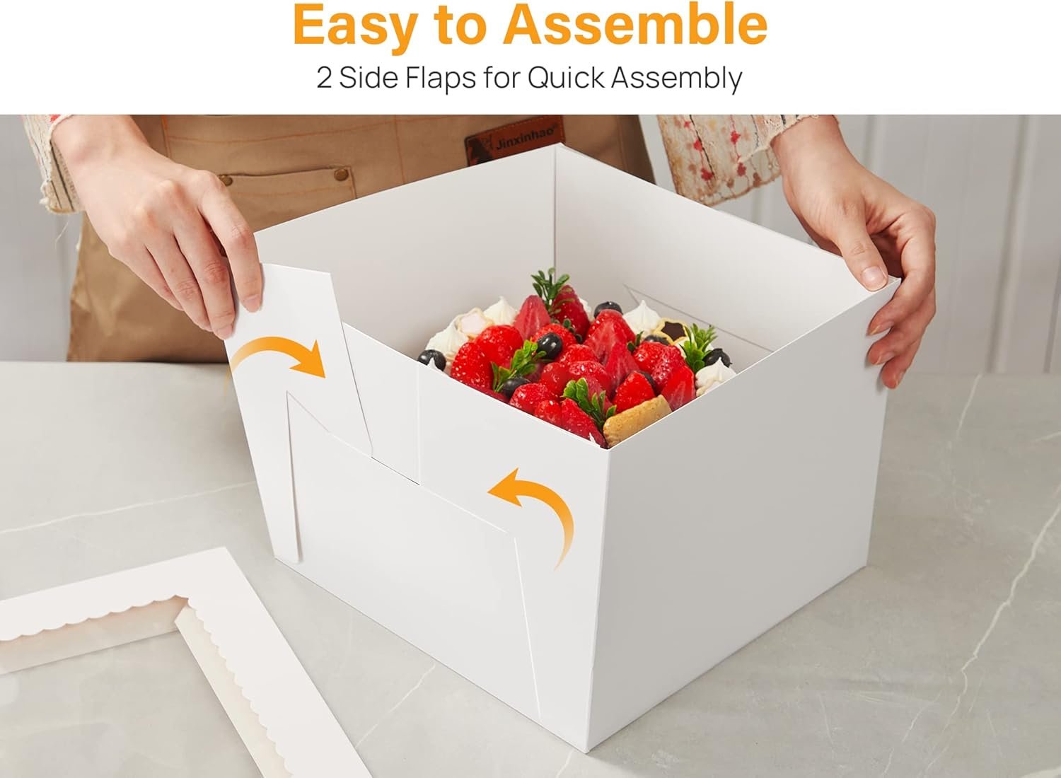 Grossiste en boîte à gâteaux blanche 10x10x8 pouces avec fenêtre, fournitures de décoration pour gâteaux, OEM pour des gâteaux multi-couches en vrac, fabricant de boîtes en carton pour cadeaux.