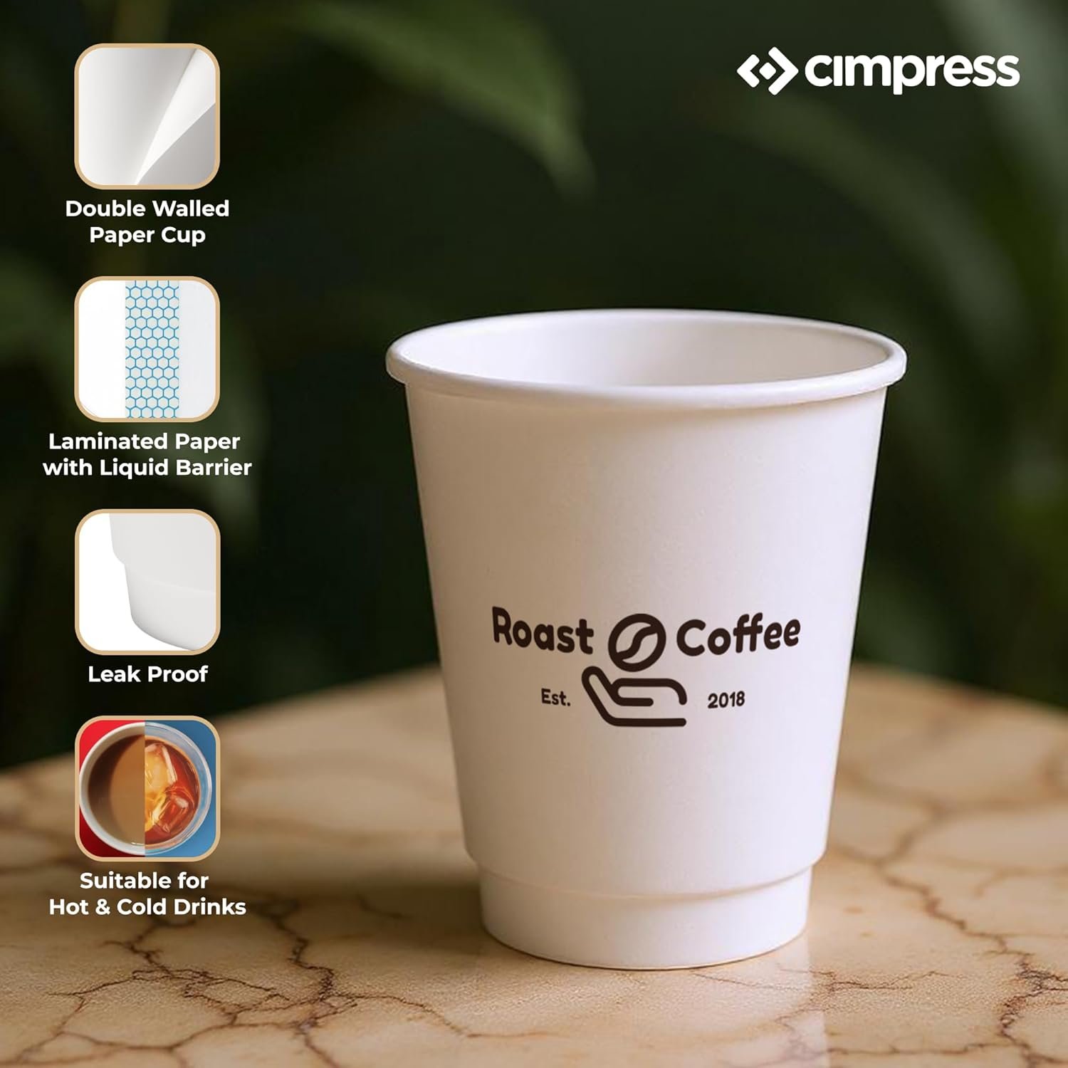 Grossiste en gobelets en papier jetables personnalisés 10 oz, ajoutez votre logo, double paroi, étanche pour boissons chaudes et froides, fabricant de packs de 50, parfait pour les fêtes ou autres événements festifs, vente en gros.