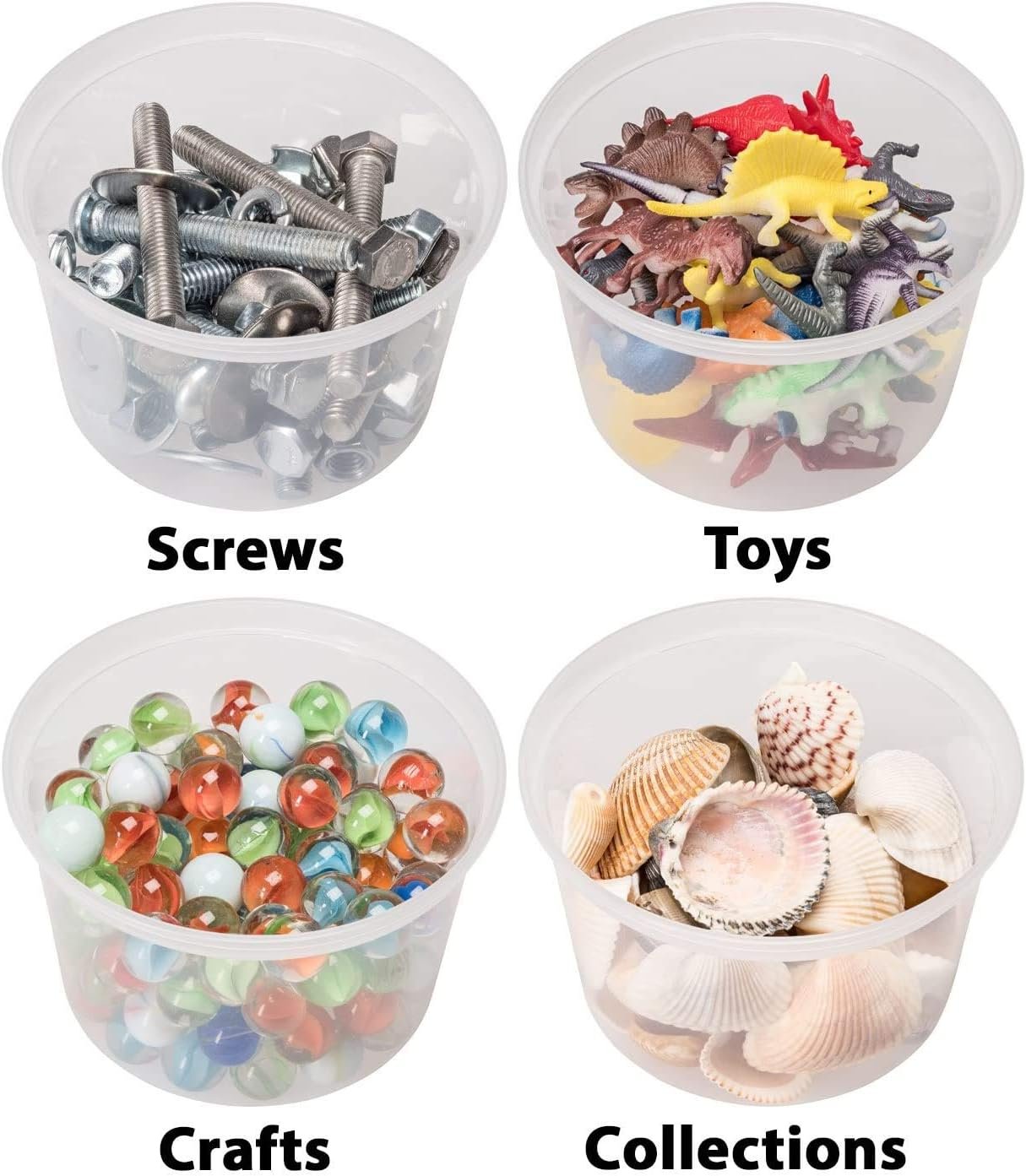 Containers alimentaires en vrac - Boîtes Deli avec couvercles étanches - 40 pièces en plastique sans BPA, pouvant passer au micro-ondes - Qualité premium robuste, compatible congélateur et lave-vaisselle (16 oz) - Fabricant pour marque blanche Containers alimentaires en vrac - Boîtes Deli avec couvercles étanches - 40 pièces en plastique sans BPA, pouvant passer au micro-ondes - Qualité premium robuste, compatible congélateur et lave-vaisselle (16 oz) - Fabricant pour marque blanche